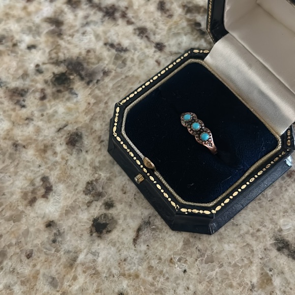 Turquoise Ring size 5 - Copper setting - Picture 3 of 5